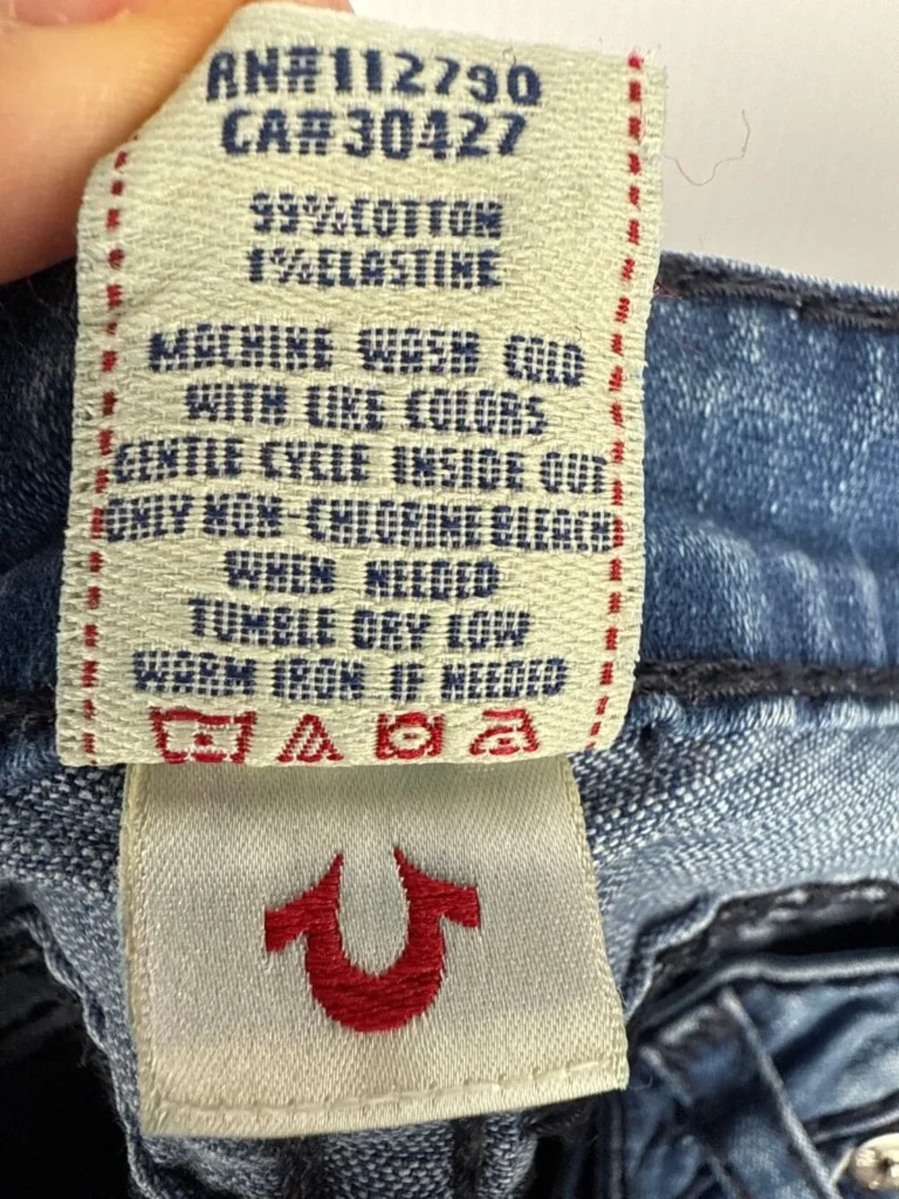 TRUE RELIGION Vintage Billy Super T Cotton Stretch Low Rise Bootcut Blue Jean 29 - Picture 5 of 5
